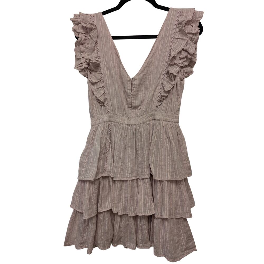 House of Harlow 1960 Lavender‎ Shimmer Ruffle Dress Cottagecore
